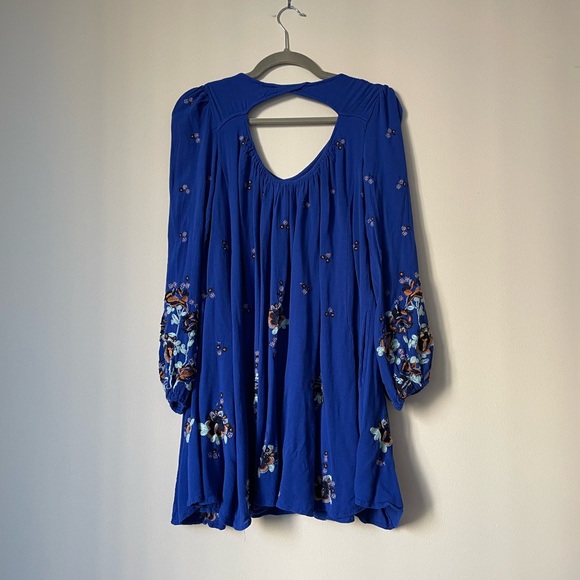 Free People Dress “Oxford Embroidered Mini” (Blue) - Picture 6 of 6